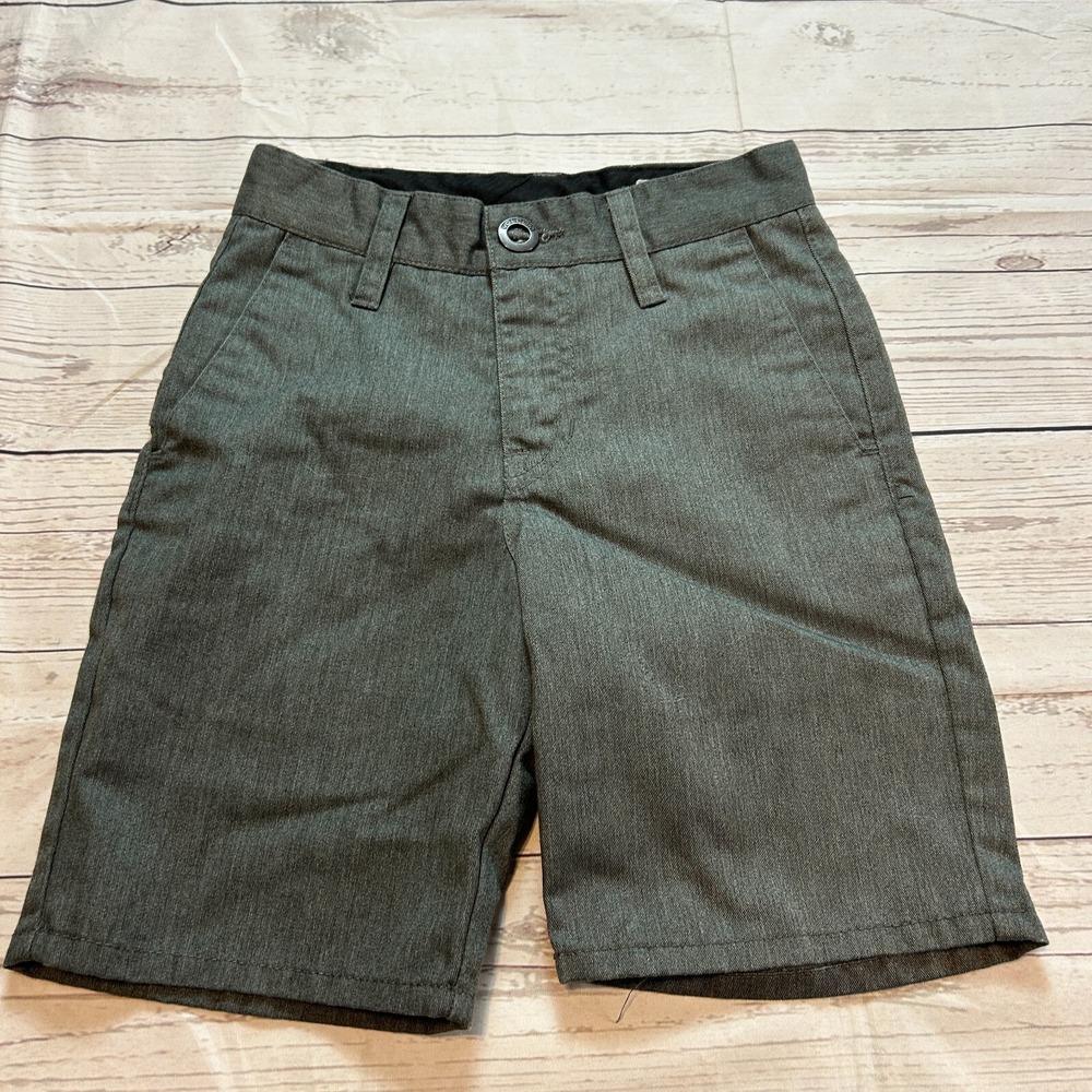 Volcom Stone True To This Gray Solid Shorts Men's Youth Size 22
